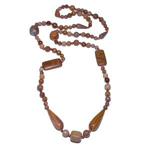 Jay King Wooded Jasper or Banded Sandstone Endless 48” Long Necklace